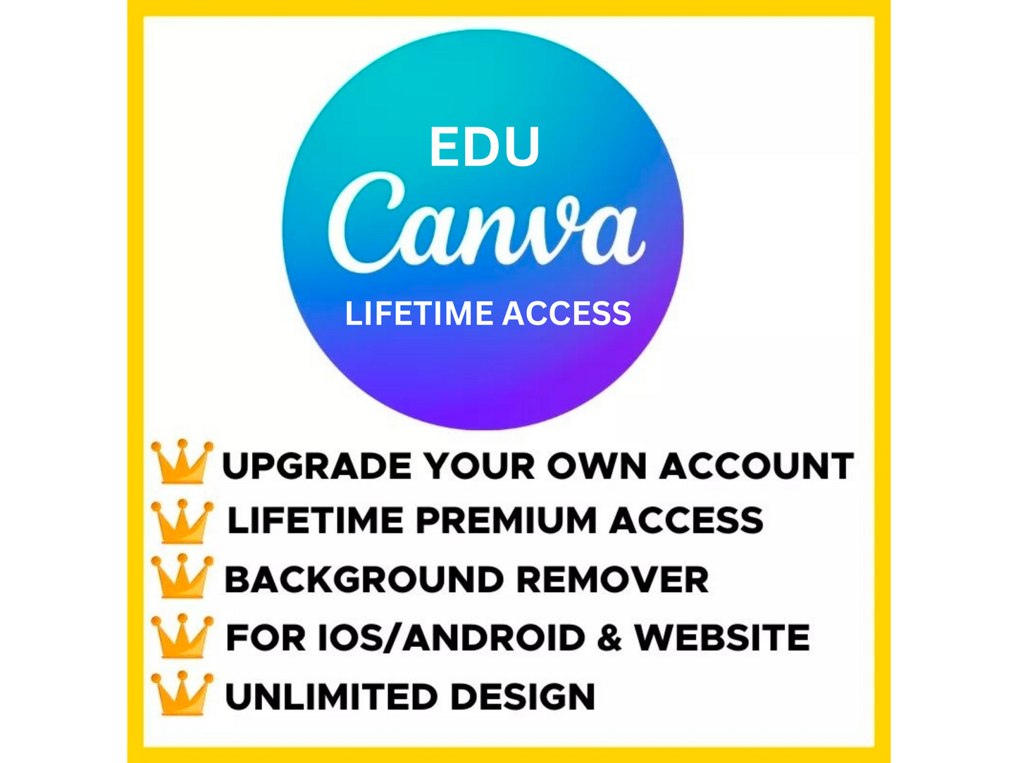 Canva Pro Account via Edu | Lifetime